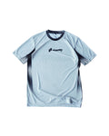 SIMMY EVRYDAY lightweight breathable running jersey in light grey with black side panels and logo detail